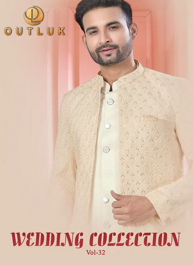 Outluk Wedding Collection Vol 32 Party Wear Mens Indo Western Manufacturers